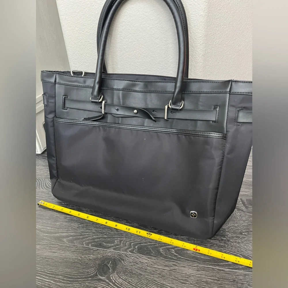 Swiss Gear Zoe Bag Black Laptop Tablet Large Travel Business Tote - Picture 9 of 16